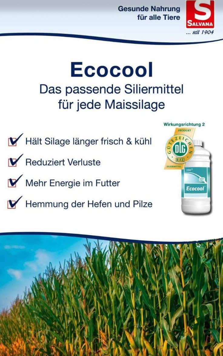 Salvana-Produktblatt Ecocool: das passende Siliermittel für jede Maissilage